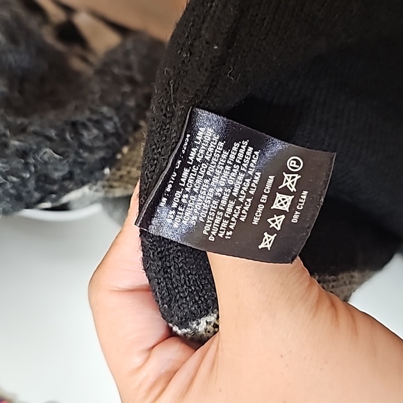 Angel of the North Anthropologie jacket wool flower print sherling collar - Picture 6 of 7